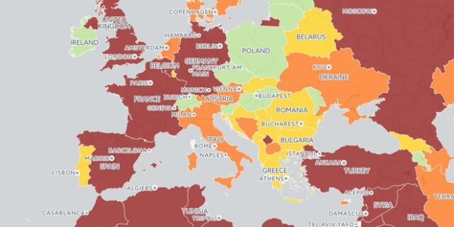 Χάρτης: Ποιες χώρες βρίσκονται στο ‘κόκκινο’ για τρομοκρατικό χτύπημα