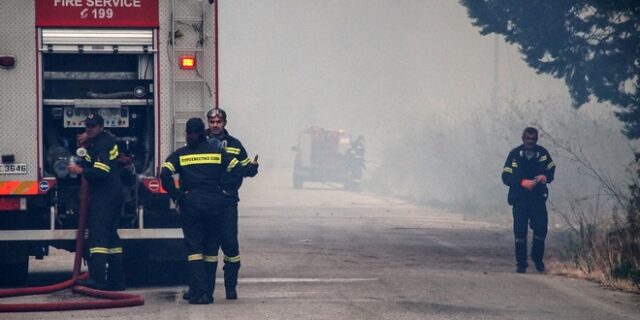 Φωτιά στη Νάξο σε χαράδρα ανάμεσα σε δύο χωριά