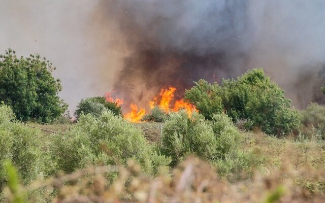 Φωτιά στην Αχαΐα κοντά σε κατοικημένη περιοχή