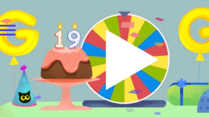 Google doodle με τροχό έκπληξη για τα (ανύπαρκτα) γενέθλια της Google