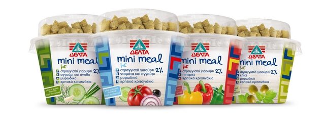 Νέα πρωτοποριακή σειρά ΔΕΛΤΑ Mini Meals, με στραγγιστό γιαούρτι 2%, λαχανικά και κρητικά κριτσινάκια