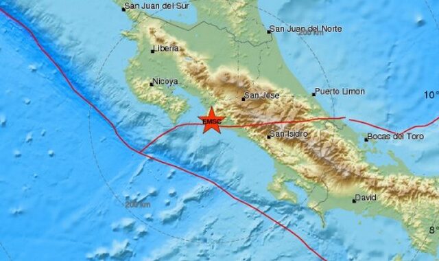 Ισχυρός σεισμός 6,5 Ρίχτερ στην Κόστα Ρίκα