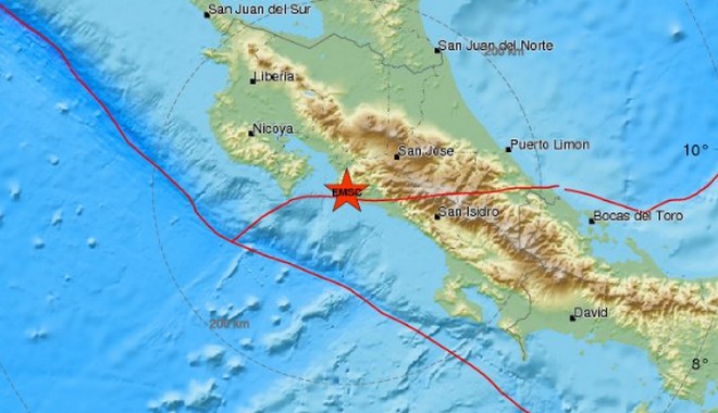 Ισχυρός σεισμός 6,5 Ρίχτερ στην Κόστα Ρίκα