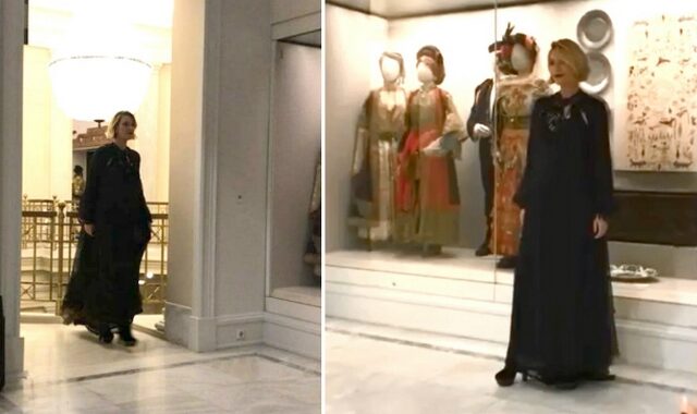 Η επτά μηνών έγκυος Βίκυ Καγιά κάνει πασαρέλα για τον Jean Paul Gaultier