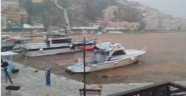 Σύμη: Τεράστιες καταστροφές – Η ‘Ευρυδίκη’ δεν άφησε τίποτα όρθιο