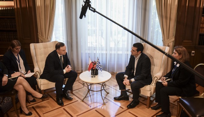 Για τη Via Carpathia συζήτησαν ο Πολωνός Πρόεδρος με τον Τσίπρα
