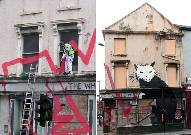 Είναι αυτός ο Banksy; Φωτογράφος ισχυρίζεται ότι τον ‘έπιασε’ επί το έργον