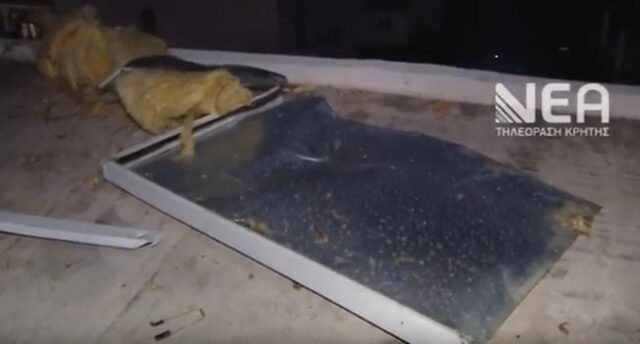 Έσκασε ηλιακός θερμοσίφωνας στα Χανιά
