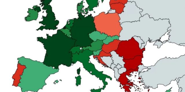 Χάρτης: Πώς έχει αλλάξει ο πληθυσμός στις χώρες της Ευρώπης τα τελευταία εφτά χρόνια