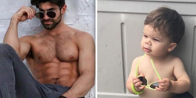 Τρόλαρε το μοντέλο αδερφό της, φωτογραφίζοντας τον ανιψιό του στις ίδιες πόζες