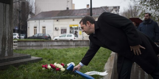 Στο μνημείο του Ελ.Βενιζέλου στο Βελιγράδι ο Αλέξης Τσίπρας