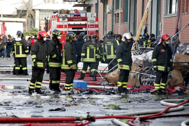 Βόρεια Ιταλία: Πυρκαγιά σε αποθήκη – 100 άτομα απομακρύνθηκαν από τα σπίτια τους