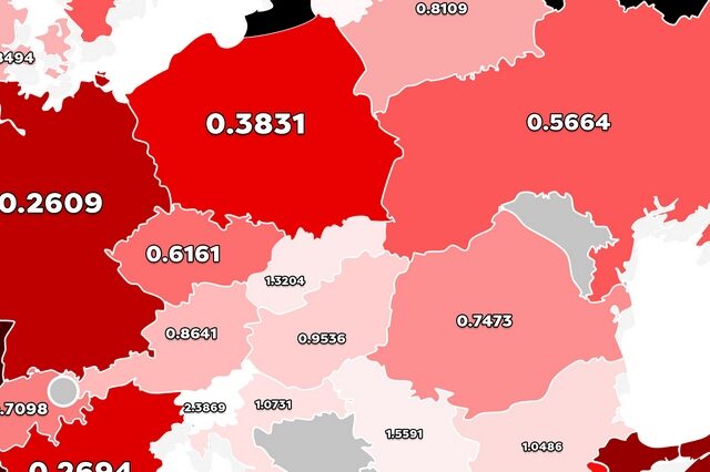 Χάρτης: Πόσο στρατιωτικά ισχυρές ήταν οι χώρες της Ευρώπης το 2017