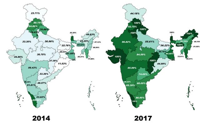 Χάρτης: Πώς η Ινδία κατάφερε σε τρία χρόνια να πετύχει αυτό που δεν μπορούσε για αιώνες