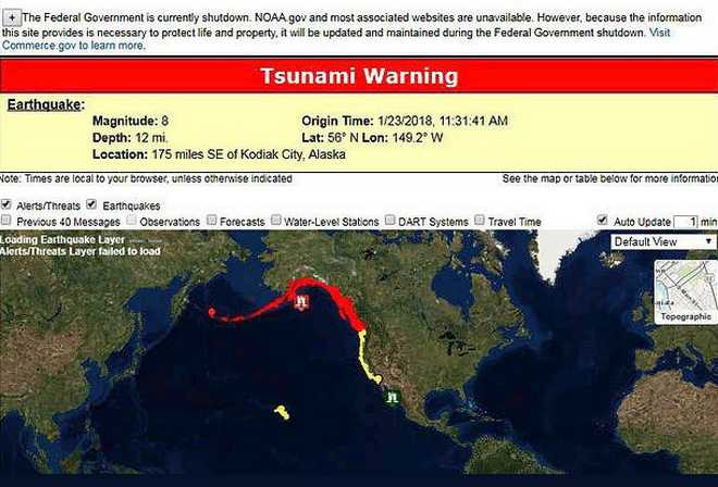Αλάσκα: Λήξη συναγερμού για το τσουνάμι μετά τα 8,2 Ρίχτερ