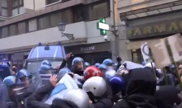 Ιταλία: Χιλιάδες διαδηλωτές κατά του φασισμού – Επεισόδια στο Μιλάνο