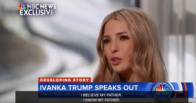 Ιβάνκα Τραμπ: Ανάρμοστο να ρωτάτε μια κόρη αν αμφισβητεί τον πατέρα της