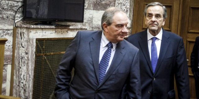 Καραμανλής- Σαμαράς: Μπήκαν μαζί στην ΚΟ, κάθισαν χώρια