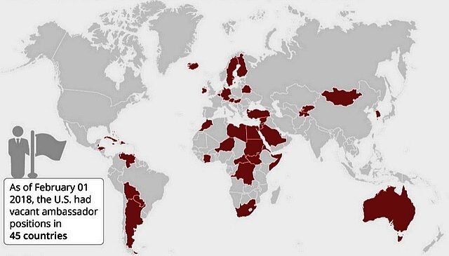Γιατί οι ΗΠΑ δεν έχουν πρέσβη σε αυτές τις 45 χώρες κύριε Τραμπ;