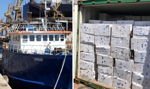 Σύρος: Ρεσάλτο του Λιμενικού σε πλοίο με λαθραία τσιγάρα – 6 συλλήψεις