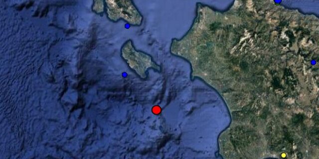 Σεισμός 4,1 Ρίχτερ νότια της Ζακύνθου