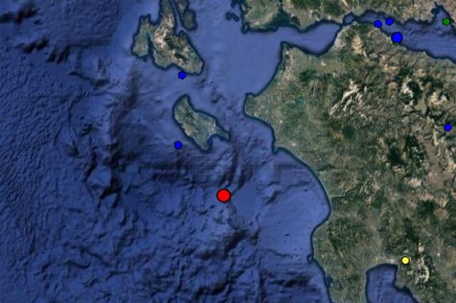 Σεισμός 4,1 Ρίχτερ νότια της Ζακύνθου