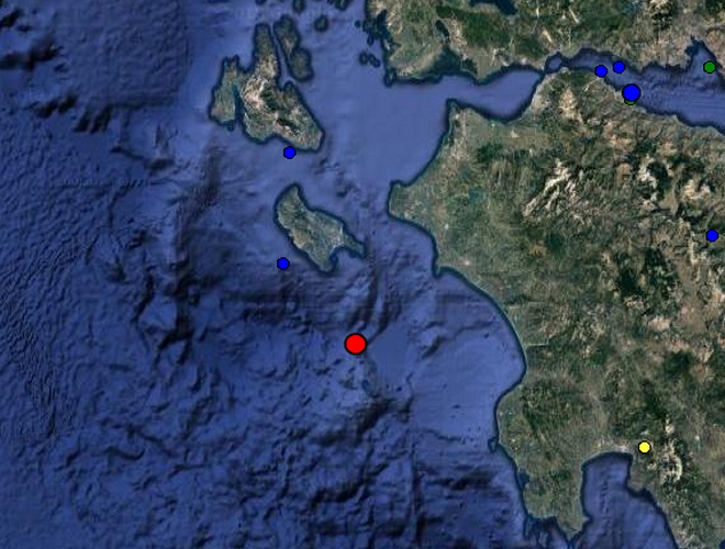 Σεισμός 4,1 Ρίχτερ νότια της Ζακύνθου