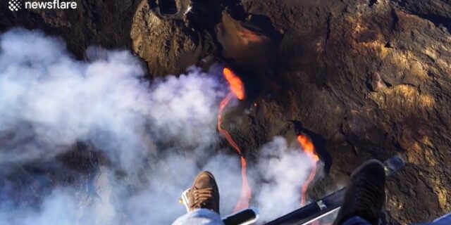 Piton de la Fournaise: Η έκρηξη του ηφαίστειου από ψηλά σε ένα μαγικό βίντεο