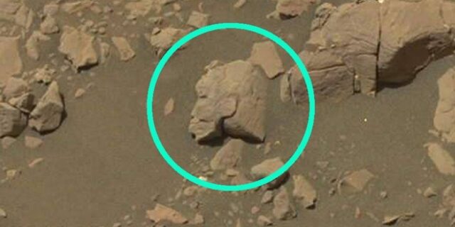 Το κεφάλι ενός πολεμιστή, σκαλισμένο σε μια πέτρα στον Άρη; Η φωτογραφία που προκαλεί αναταραχή