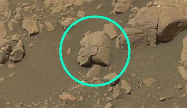 Το κεφάλι ενός πολεμιστή, σκαλισμένο σε μια πέτρα στον Άρη; Η φωτογραφία που προκαλεί αναταραχή