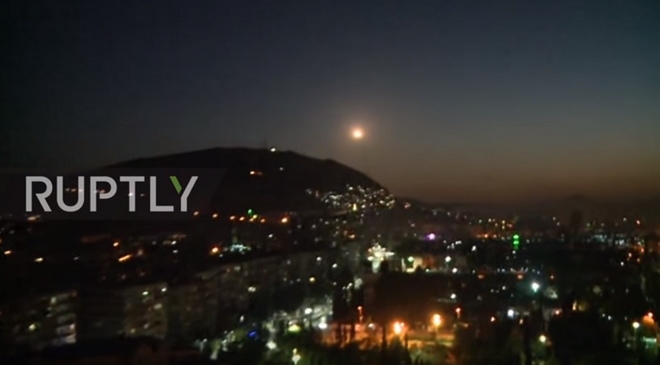 Βίντεο του συριακού στρατού από αναχαιτίσεις αμερικανικών πυραύλων