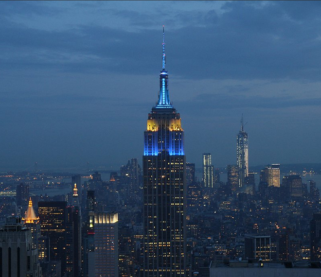 Νέα Υόρκη: Στα χρώματα της Ευρωπαϊκής Ένωσης το Empire State Building