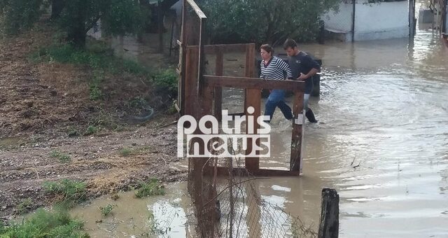 “Πνίγηκε” η Ηλεία: Μεγάλες καταστροφές από τη νεροποντή