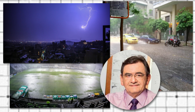 Σφοδρή καταιγίδα στην Αθήνα – Αναβλήθηκε ο αγώνας ΠΑΟ – Ξάνθη