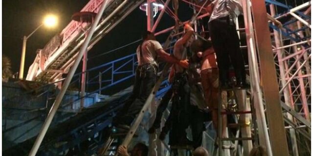 Το τρενάκι του τρόμου: Επιβάτες εκτοξεύθηκαν στο κενό σε λούνα παρκ