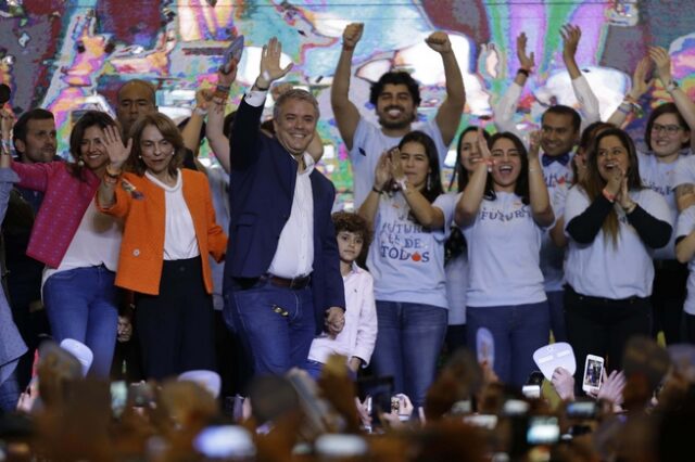 Εκλογές στην Κολομβία: Νικητής ο Ιβάν Ντούκε