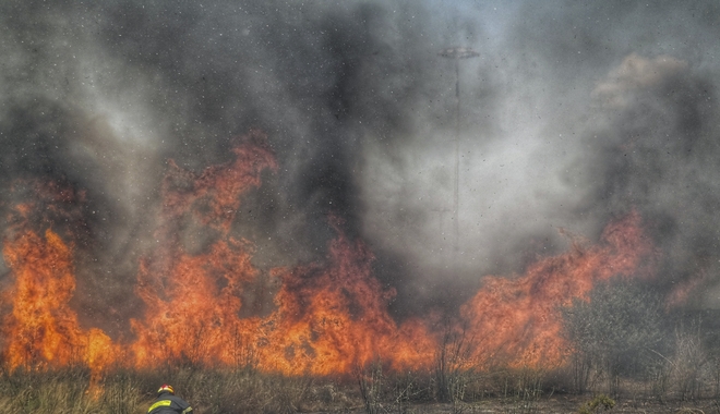 Νέα φωτιά κοντά σε σπίτια στην Πέτα Κερατέας