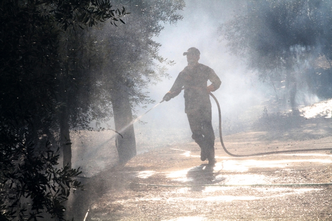 Υπό μερικό έλεγχο η φωτιά στην Ηλεία