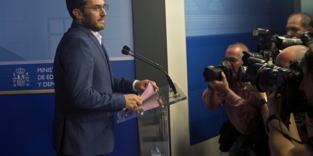 Ισπανία: Παραιτήθηκε ο υπουργός Πολιτισμού για φόρους που φέρεται να μην πλήρωσε προ 10ετίας