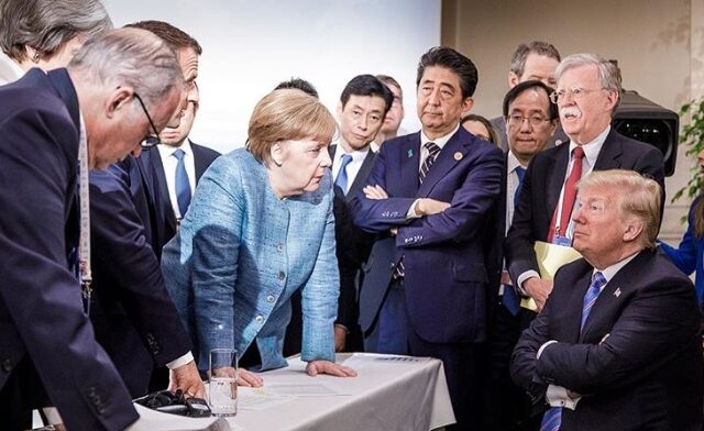 G7: Μια εικόνα που έδωσε στη δημοσιότητα η Μέρκελ, χίλια λόγια