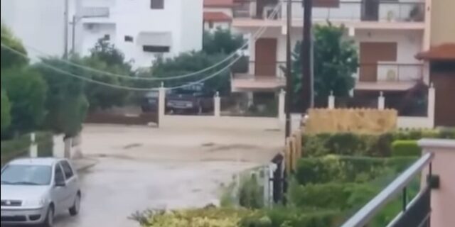 Μεγάλα προβλήματα από τη βροχόπτωση στη Χαλκιδική
