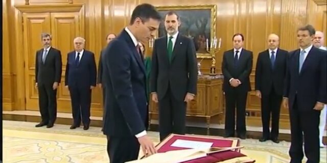 Πέδρο Σάντσεθ: Ορκίστηκε πρωθυπουργός της Ισπανίας