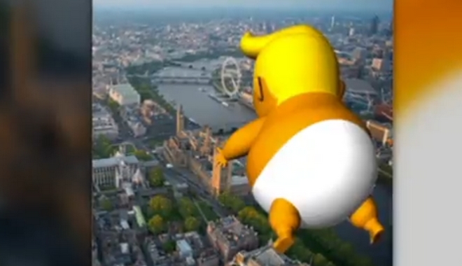 Ένα τεράστιο οργισμένο μωρό Τραμπ θα πετάει πάνω από το Λονδίνο