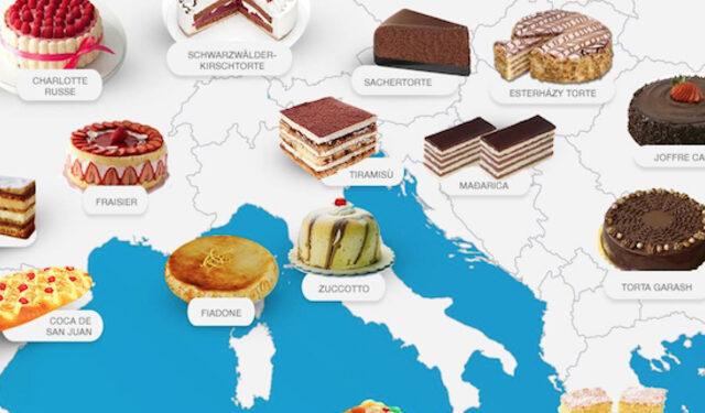Χάρτης: Τα γλυκά της Ευρώπης