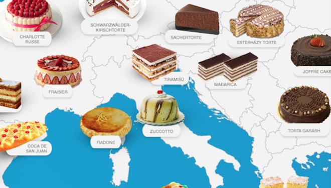 Χάρτης: Τα γλυκά της Ευρώπης