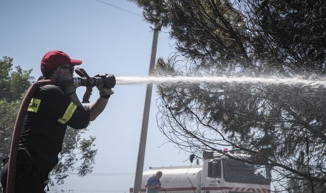 Σε εξέλιξη φωτιά στην Μάνδρα