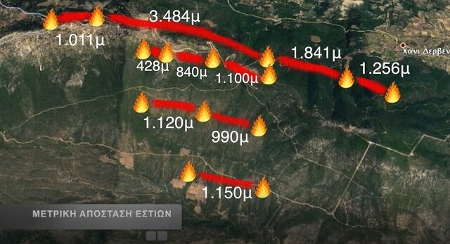 Φωτιές: Τα 14 μέτωπα που ξέσπασαν σε ευθεία και σε μισή ώρα