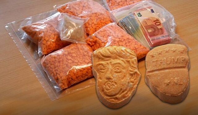 Κατάσχεσαν χάπια ecstasy στο σχήμα του κεφαλιού του Τραμπ
