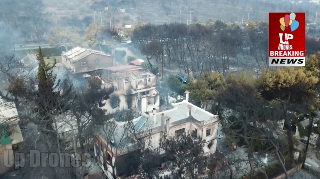 Βίντεο Drone από το Μάτι: Κρανίου τόπος ο οικισμός, κάηκαν τα πάντα
