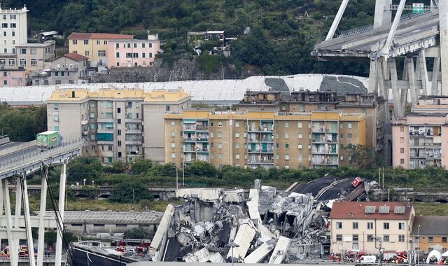 Γένοβα: Τουλάχιστον 35 νεκροί – Η κατάρρευση της γέφυρας ίσως οφείλεται σε κεραυνό